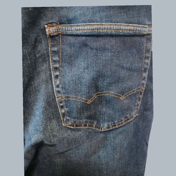 American Eagle Next Level Flex Mens Slim Straight Jeans Size 34x30 Light Blue De - Picture 7 of 10